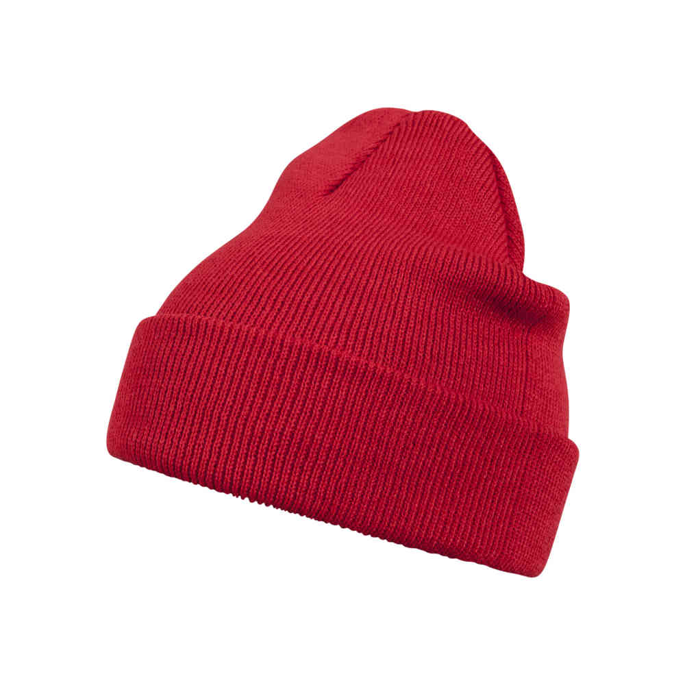 MSTRDS - Beanie Basic Flap red one size Beanie Muts - Rood
